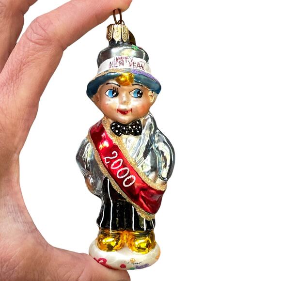 Christopher Radko New Years Eve 2000 2001 Ornament Glass Countdown Cutie Retired - Picture 1 of 9